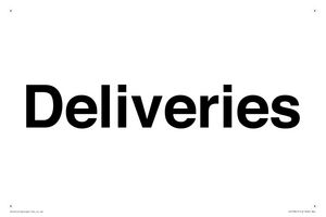 IV12341: Deliveries Sign