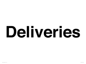 IV12341: Deliveries Sign