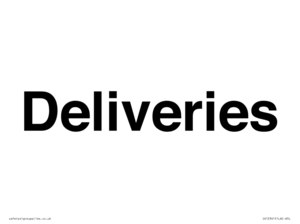 IV12341: Deliveries Sign
