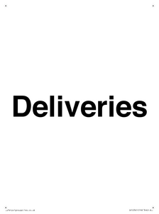 IV12341: Deliveries Sign