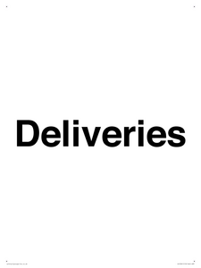 IV12341: Deliveries Sign
