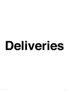 IV12341: Deliveries Sign