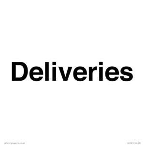 IV12341: Deliveries Sign