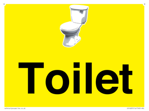IV14225: Toilet Sign Dementia Friendly Yellow