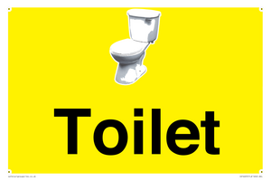 IV14225: Toilet Sign Dementia Friendly Yellow
