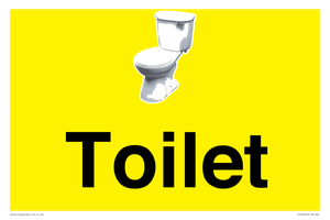 IV14225: Toilet Sign Dementia Friendly Yellow