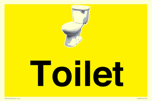 IV14225: Toilet Sign Dementia Friendly Yellow