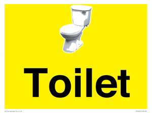 IV14225: Toilet Sign Dementia Friendly Yellow