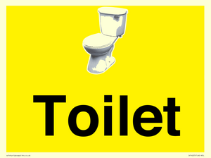IV14225: Toilet Sign Dementia Friendly Yellow