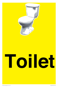 IV14225: Toilet Sign Dementia Friendly Yellow