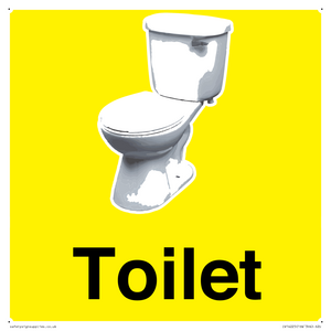 IV14225: Toilet Sign Dementia Friendly Yellow