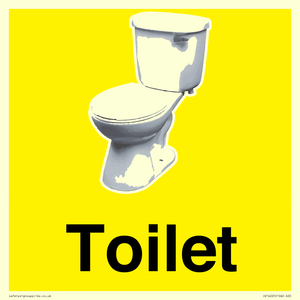 IV14225: Toilet Sign Dementia Friendly Yellow