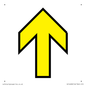 IV14228: Yellow Up Arrow Black Border
