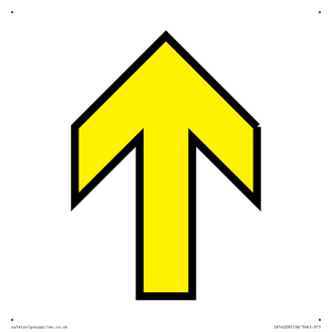 IV14228: Yellow Up Arrow Black Border