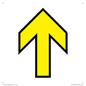 IV14228: Yellow Up Arrow Black Border