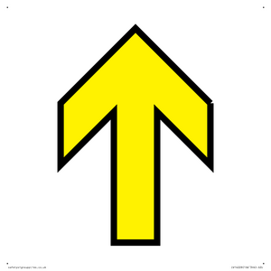 IV14228: Yellow Up Arrow Black Border