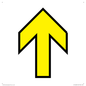IV14228: Yellow Up Arrow Black Border