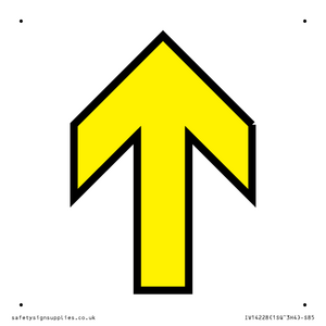 IV14228: Yellow Up Arrow Black Border