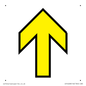 IV14228: Yellow Up Arrow Black Border