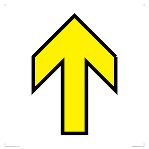 IV14228: Yellow Up Arrow Black Border
