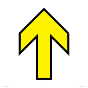 IV14228: Yellow Up Arrow Black Border