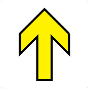 IV14228: Yellow Up Arrow Black Border
