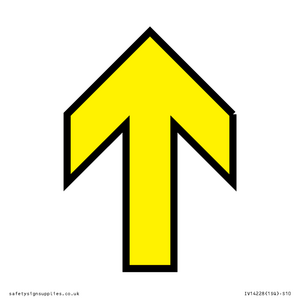 IV14228: Yellow Up Arrow Black Border
