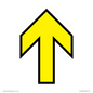 IV14228: Yellow Up Arrow Black Border