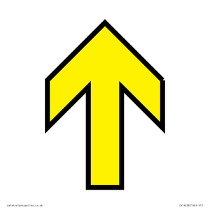 IV14228: Yellow Up Arrow Black Border