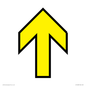 IV14228: Yellow Up Arrow Black Border