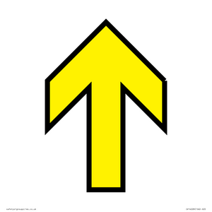 IV14228: Yellow Up Arrow Black Border