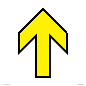 IV14228: Yellow Up Arrow Black Border