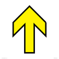 IV14228: Yellow Up Arrow Black Border