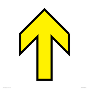 IV14228: Yellow Up Arrow Black Border