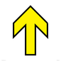IV14228: Yellow Up Arrow Black Border