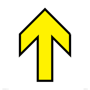 IV14228: Yellow Up Arrow Black Border