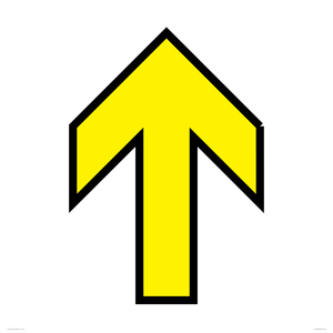 IV14228: Yellow Up Arrow Black Border