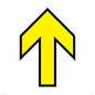 IV14228: Yellow Up Arrow Black Border