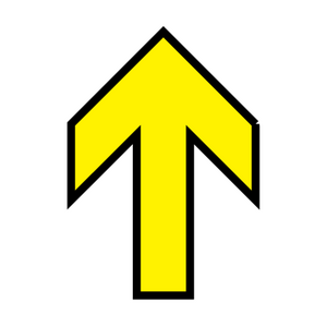 IV14228: Yellow Up Arrow Black Border