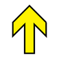 IV14228: Yellow Up Arrow Black Border