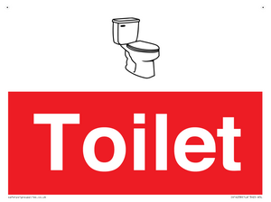IV14238: Toilet Sign Dementia Friendly Red