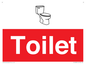 IV14238: Toilet Sign Dementia Friendly Red