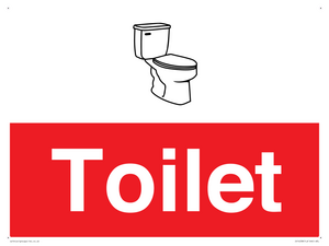 IV14238: Toilet Sign Dementia Friendly Red