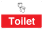 IV14238: Toilet Sign Dementia Friendly Red