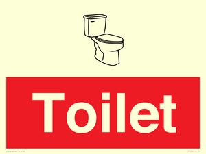 IV14238: Toilet Sign Dementia Friendly Red