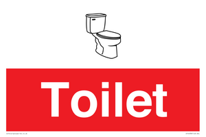 IV14238: Toilet Sign Dementia Friendly Red