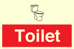 IV14238: Toilet Sign Dementia Friendly Red