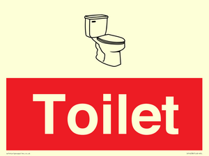 IV14238: Toilet Sign Dementia Friendly Red