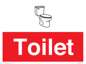 IV14238: Toilet Sign Dementia Friendly Red