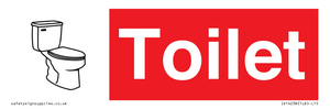IV14238: Toilet Sign Dementia Friendly Red